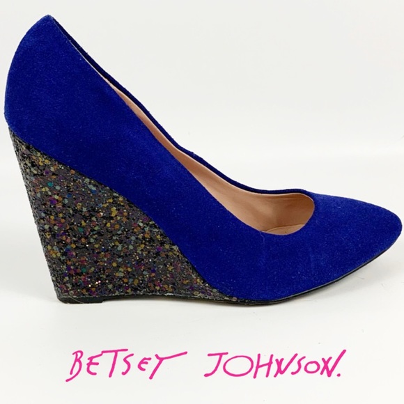 Betsey Johnson Shoes - BETSEY JOHNSON | GLITTER WEDGE HEELS
